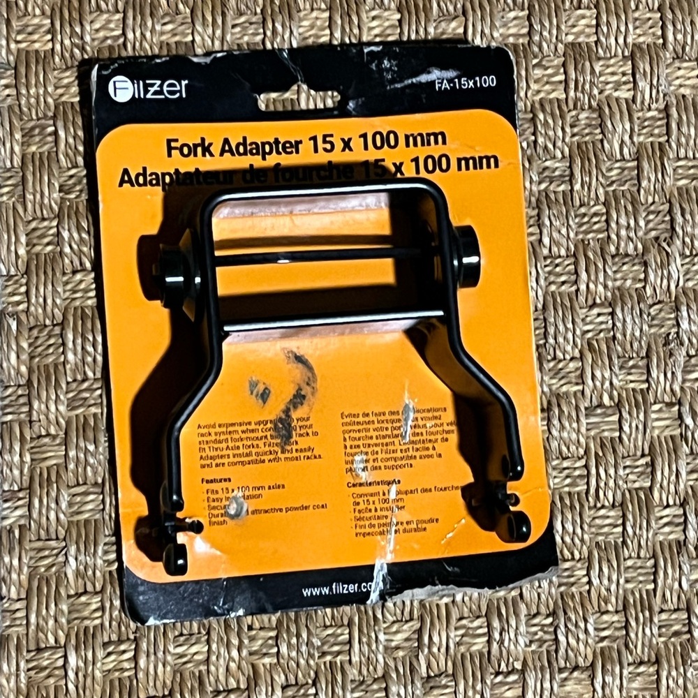 Filzer bike rack fork adapter. New